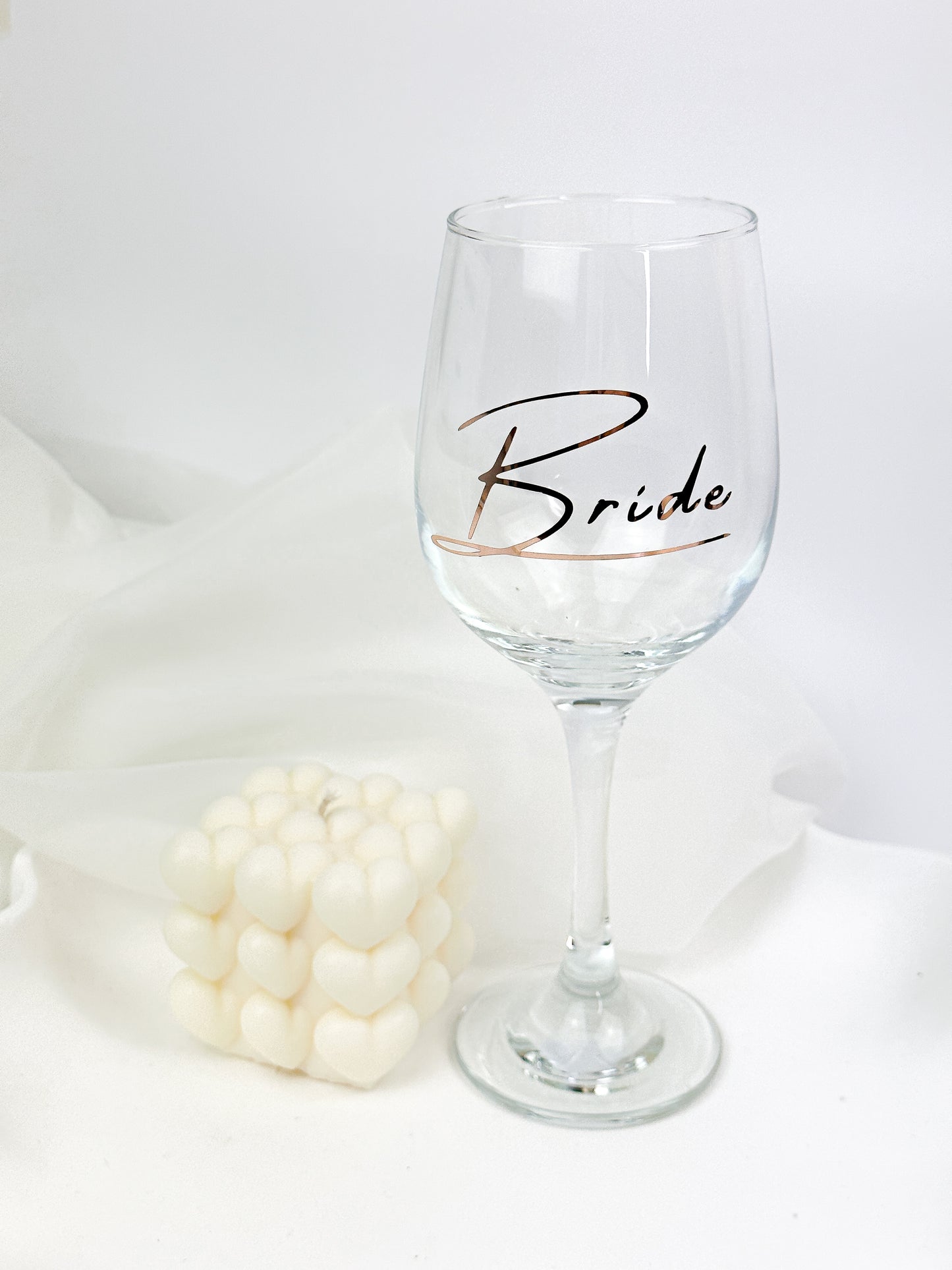 Decor Candle + Wine Glass Package