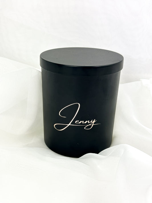 Personalised Candle- Black