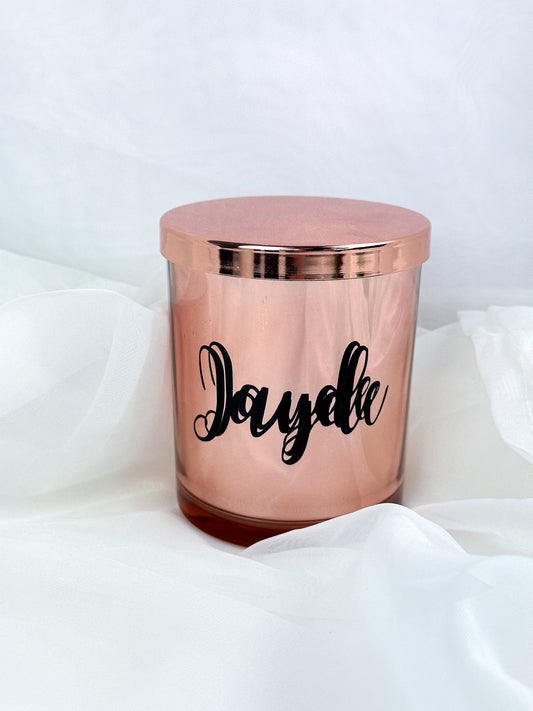 Personalised Candle- Rose Gold